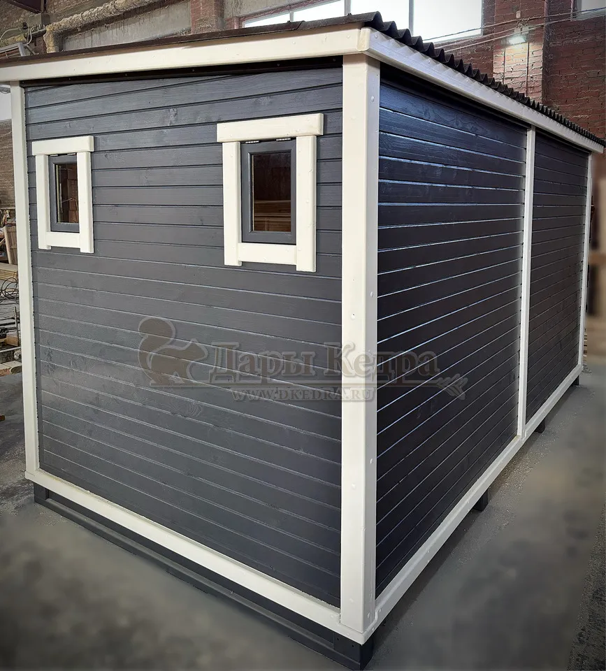 Каркасно-щитовая баня из кедра «Оптима»