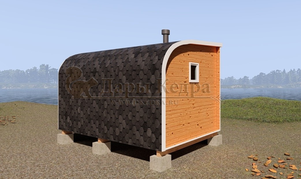 Баня «Парус» из кедра 4х2,35 м